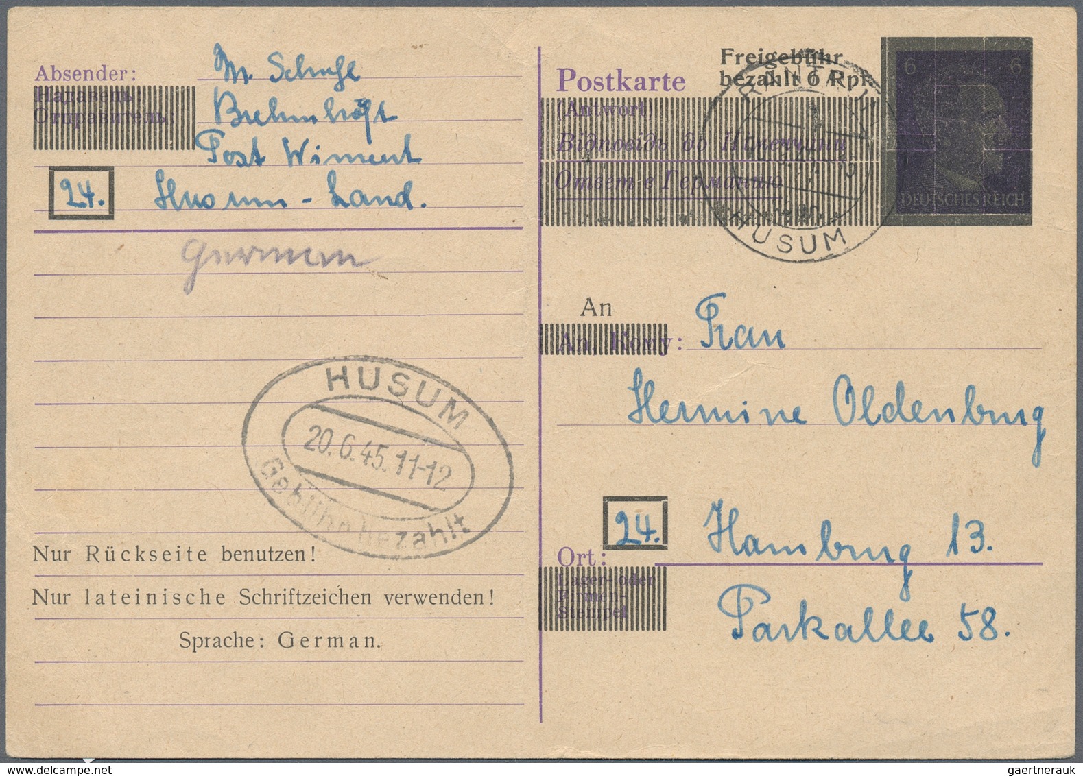 32180 Alliierte Besetzung - Gebühr Bezahlt: 1945/46, Schöner Posten von 24 meist ehemaligen Einzellosen da