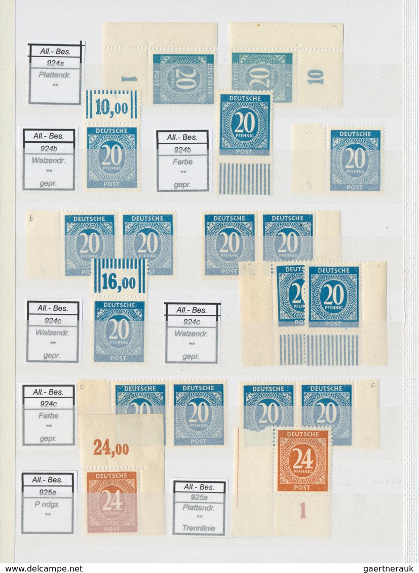 32194 Alliierte Besetzung - Gemeinschaftsausgaben: 1946/1947, Ziffern, Postfrischer Spezial-Sammlungsbesta - Andere & Zonder Classificatie