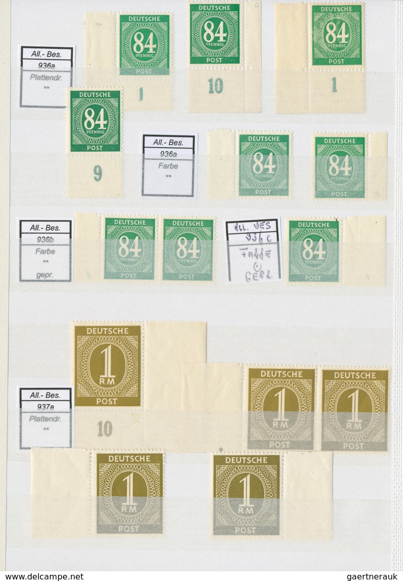 32194 Alliierte Besetzung - Gemeinschaftsausgaben: 1946/1947, Ziffern, Postfrischer Spezial-Sammlungsbesta - Sonstige & Ohne Zuordnung