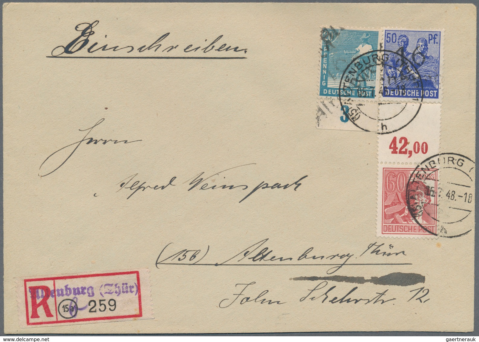 32198 Alliierte Besetzung - Gemeinschaftsausgaben: 1947-1948, Sammlung Mit über 60 Briefen, Dabei Einschre - Sonstige & Ohne Zuordnung