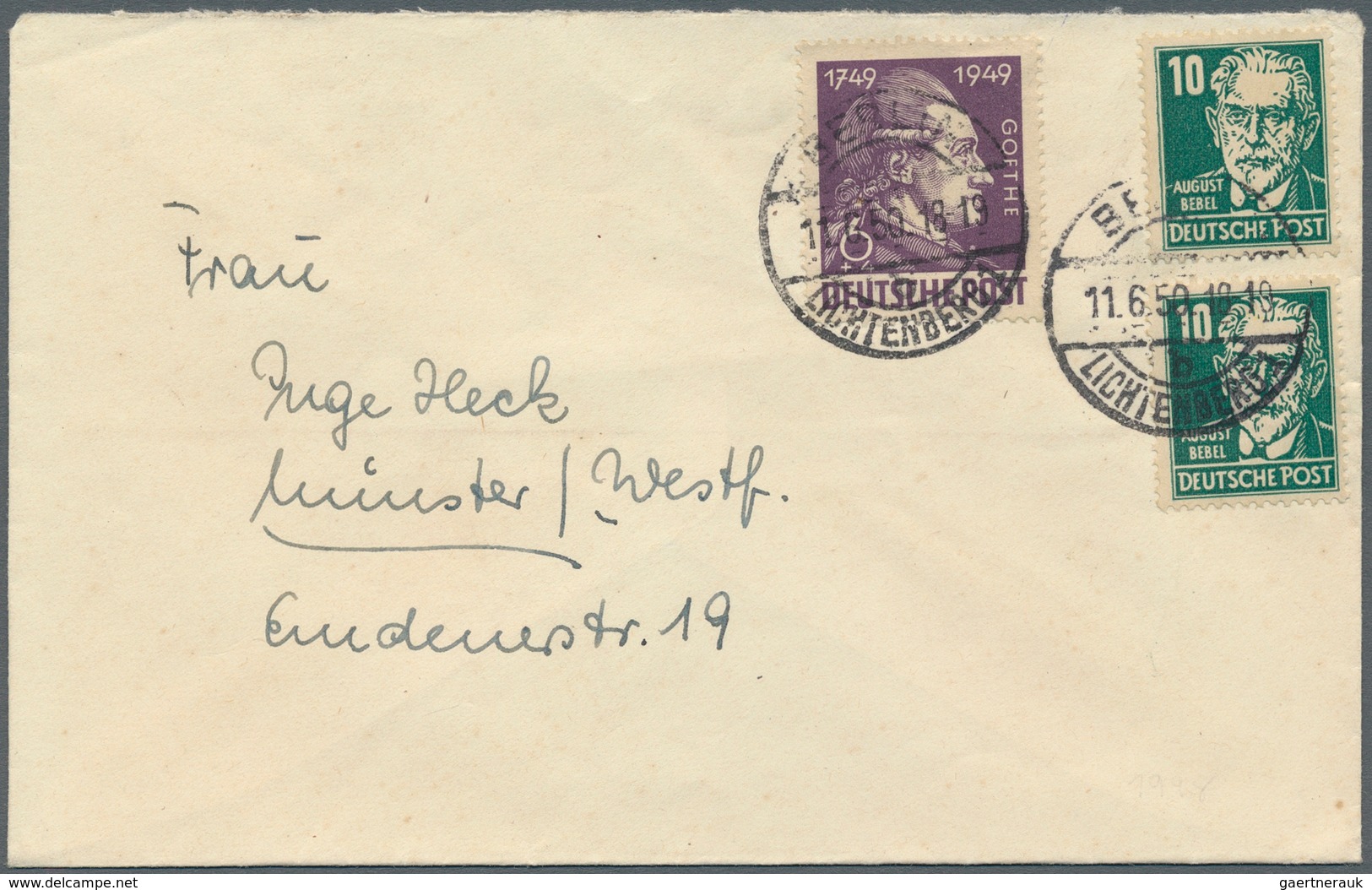 32211 Sowjetische Zone Und DDR: 1945/1963, Partie Von Ca. 108 Briefen Und Karten, Dabei SBZ Mit Einigen Be - Verzamelingen