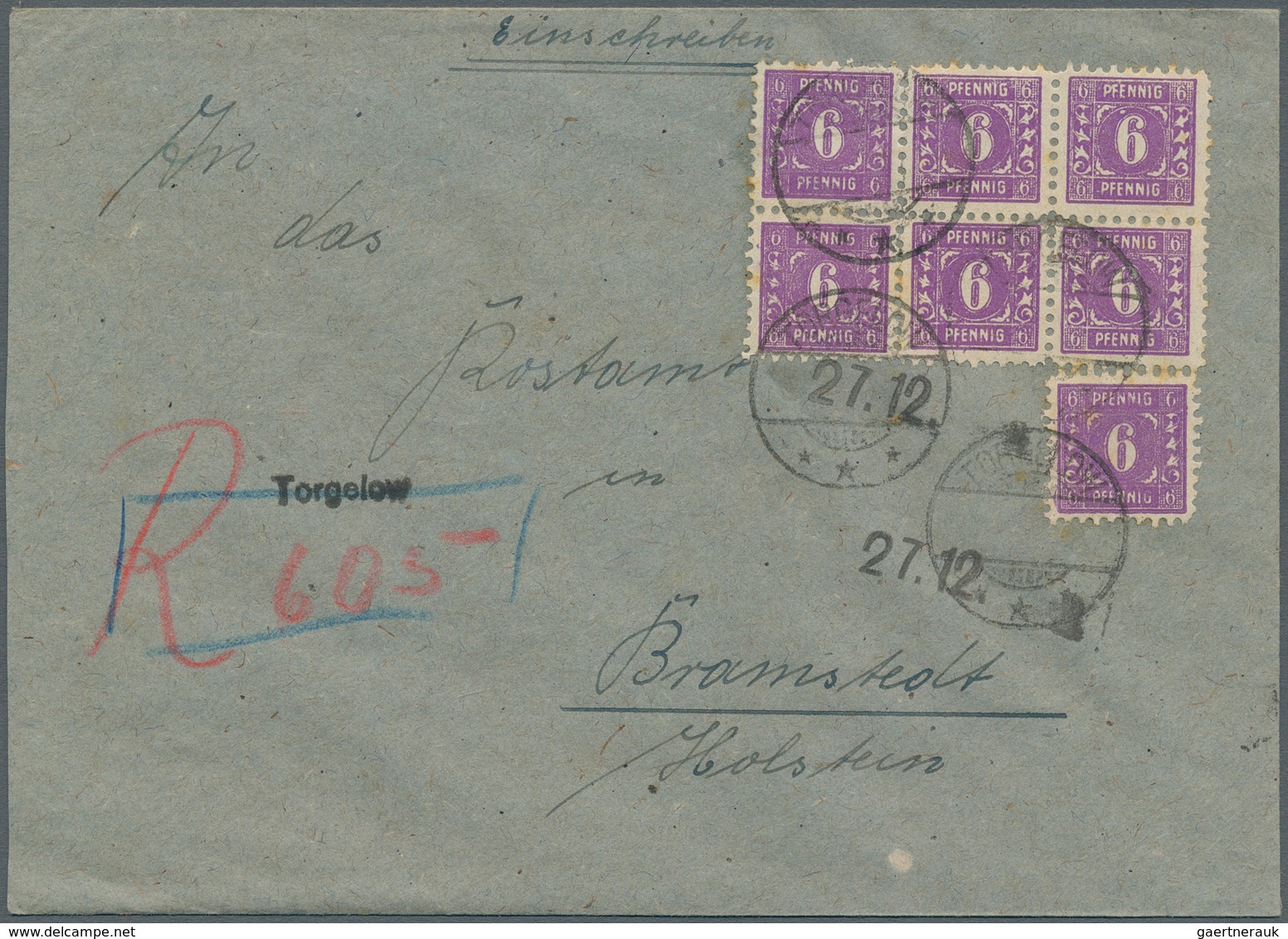 32211 Sowjetische Zone Und DDR: 1945/1963, Partie Von Ca. 108 Briefen Und Karten, Dabei SBZ Mit Einigen Be - Collections