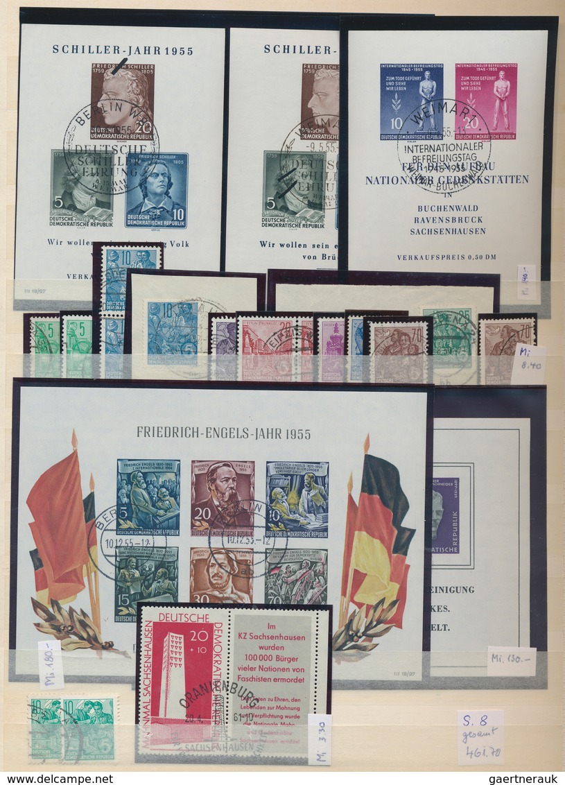 32219 Sowjetische Zone Und DDR: 1948/1960 (ca.), Sammlung Gebrauchter Marken Ab Handstempelaufdruck Weimar - Collections