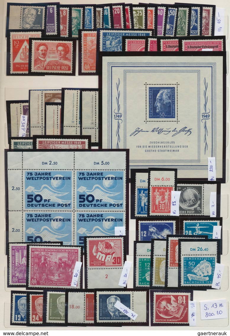 32220 Sowjetische Zone Und DDR: 1948/1978, Postfrische Sammlung Von 1948 Bis 1978 In Den Jahren 1948-1977 - Sammlungen
