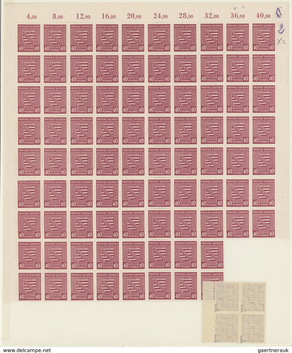 32237 Sowjetische Zone: 1945/48, BOGENSAMMLUNG In 2 Lindneralben, Dabei Auch Komplette Bogen-Sätze Wie 1-7 - Andere & Zonder Classificatie