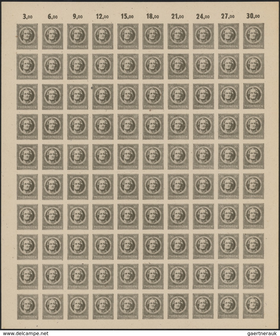 32237 Sowjetische Zone: 1945/48, BOGENSAMMLUNG In 2 Lindneralben, Dabei Auch Komplette Bogen-Sätze Wie 1-7 - Andere & Zonder Classificatie