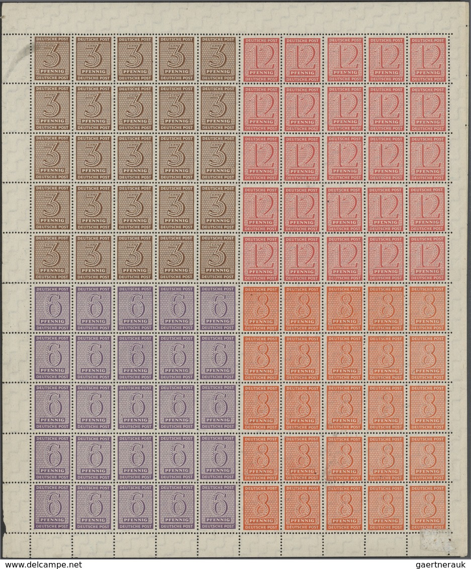 32237 Sowjetische Zone: 1945/48, BOGENSAMMLUNG In 2 Lindneralben, Dabei Auch Komplette Bogen-Sätze Wie 1-7 - Andere & Zonder Classificatie