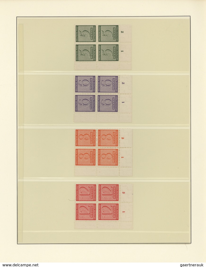 32238 Sowjetische Zone: 1945/49, numerisch komplette postfrische teils ungebrauchte Sammlung inkl. der Blö