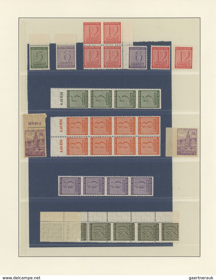 32238 Sowjetische Zone: 1945/49, numerisch komplette postfrische teils ungebrauchte Sammlung inkl. der Blö