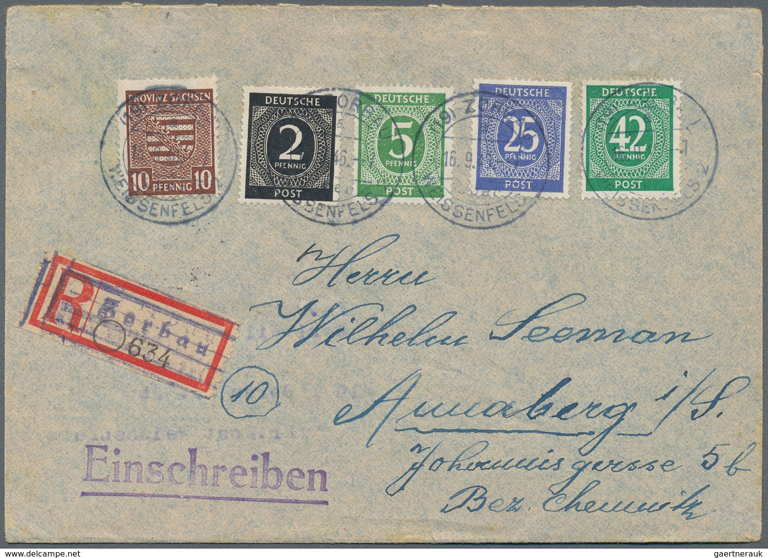 32241 Sowjetische Zone: 1946/1948, Vielseitige Sammlung Von 110 Briefen Mit Meist Frankaturen Kontrollrat, - Sonstige & Ohne Zuordnung