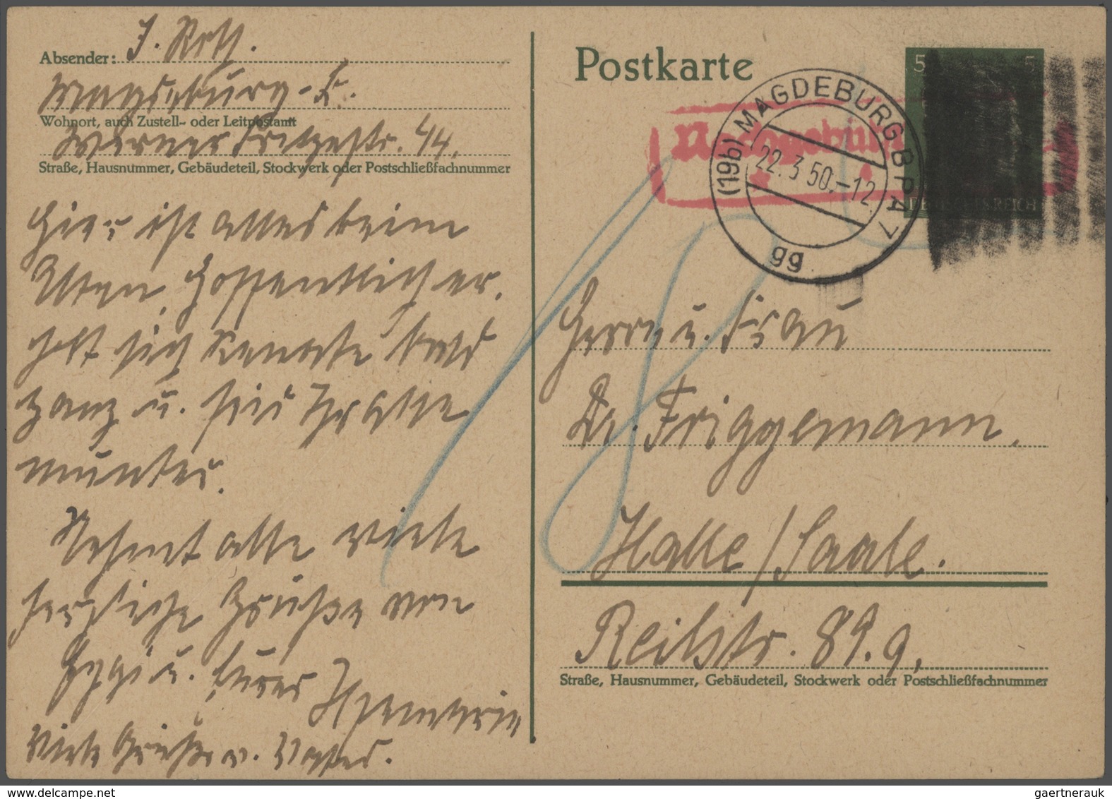 32244 Sowjetische Zone - Sächsische Schwärzungen: 1945, Schöner Posten Von 12 Briefen Und 2 Ganzsachen, Al - Sonstige & Ohne Zuordnung