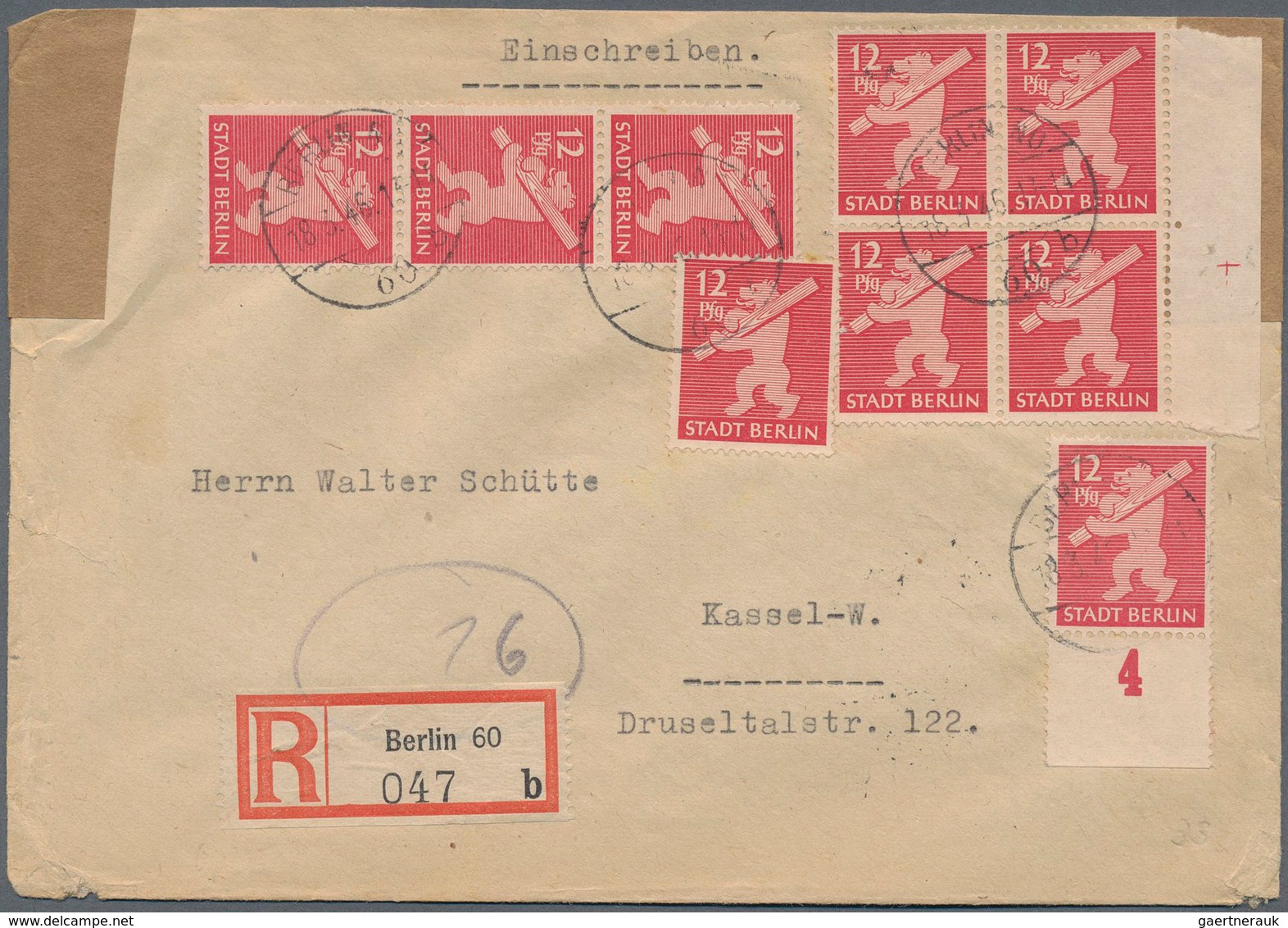 32245 Sowjetische Zone - Berlin und Brandenburg: 1945, Einzel- und Mehrfachfrankaturen: Spezialsammlung mi