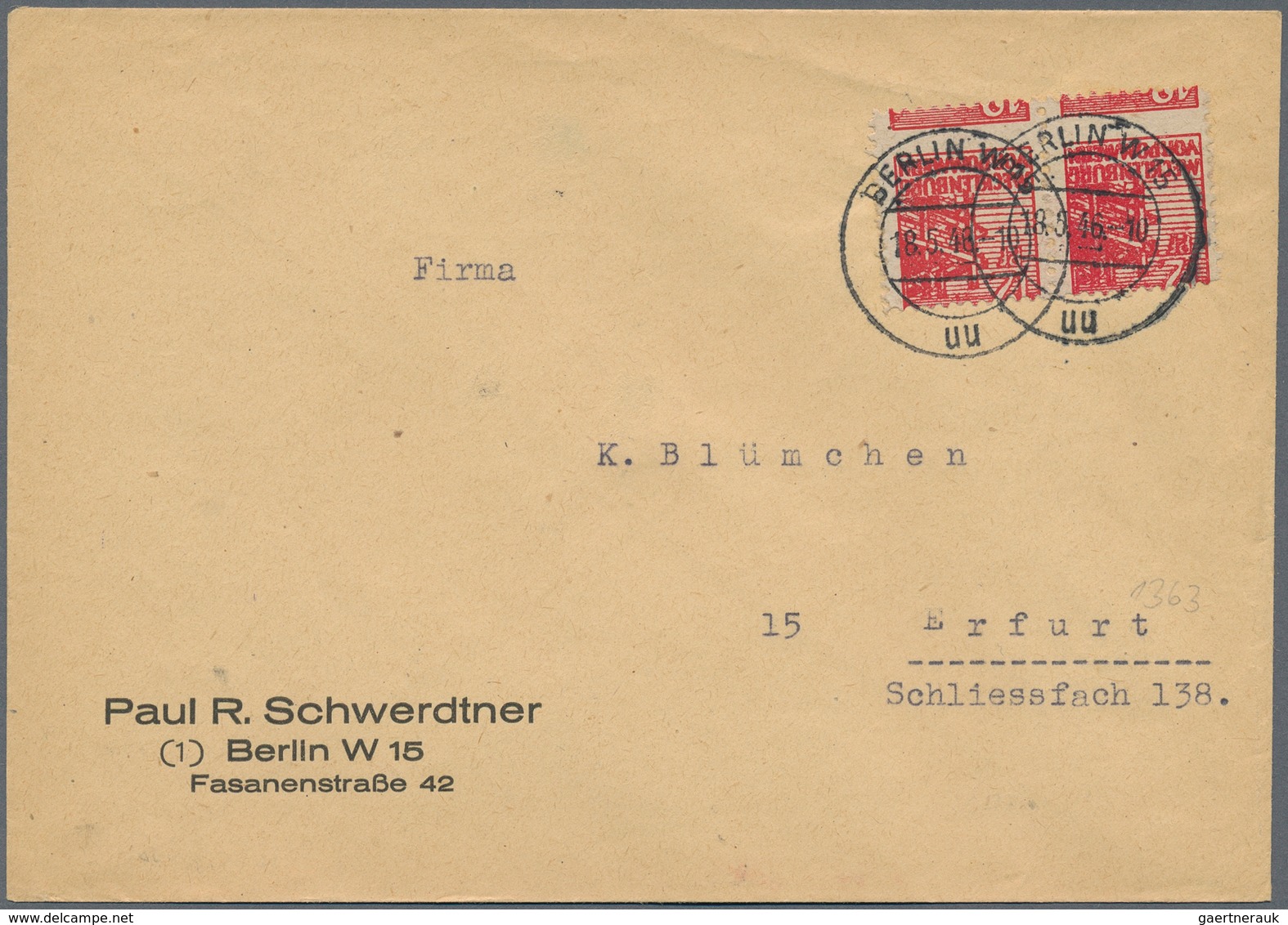 32248 Sowjetische Zone - Mecklenburg-Vorpommern: 1945/1946, Dauerserien Einzel- und Mehrfachfrankaturen: s