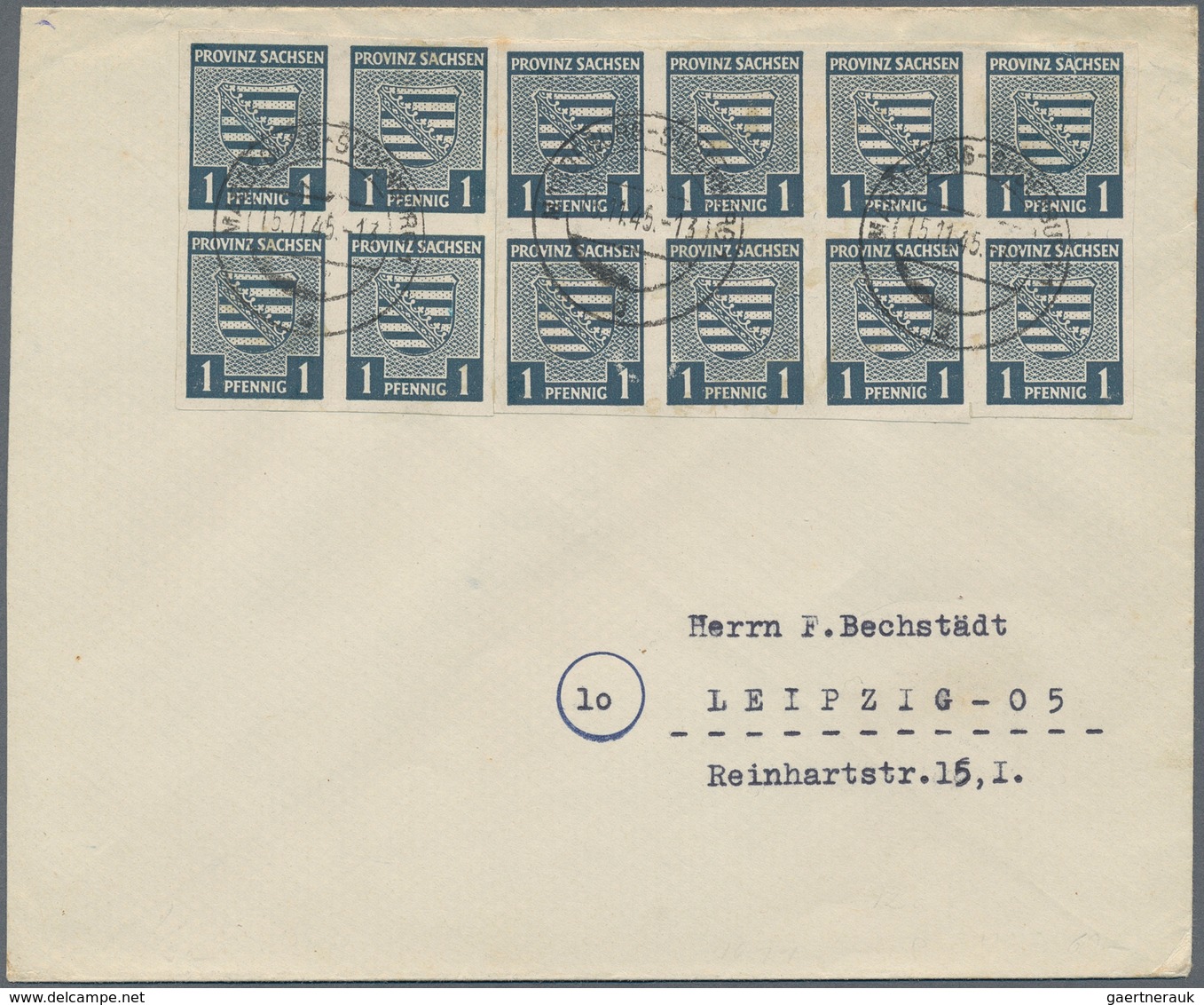 32255 Sowjetische Zone - Provinz Sachsen: 1945/1946, Dauerserien Einzel- Und Mehrfachfrankaturen: Gehaltvo - Andere & Zonder Classificatie