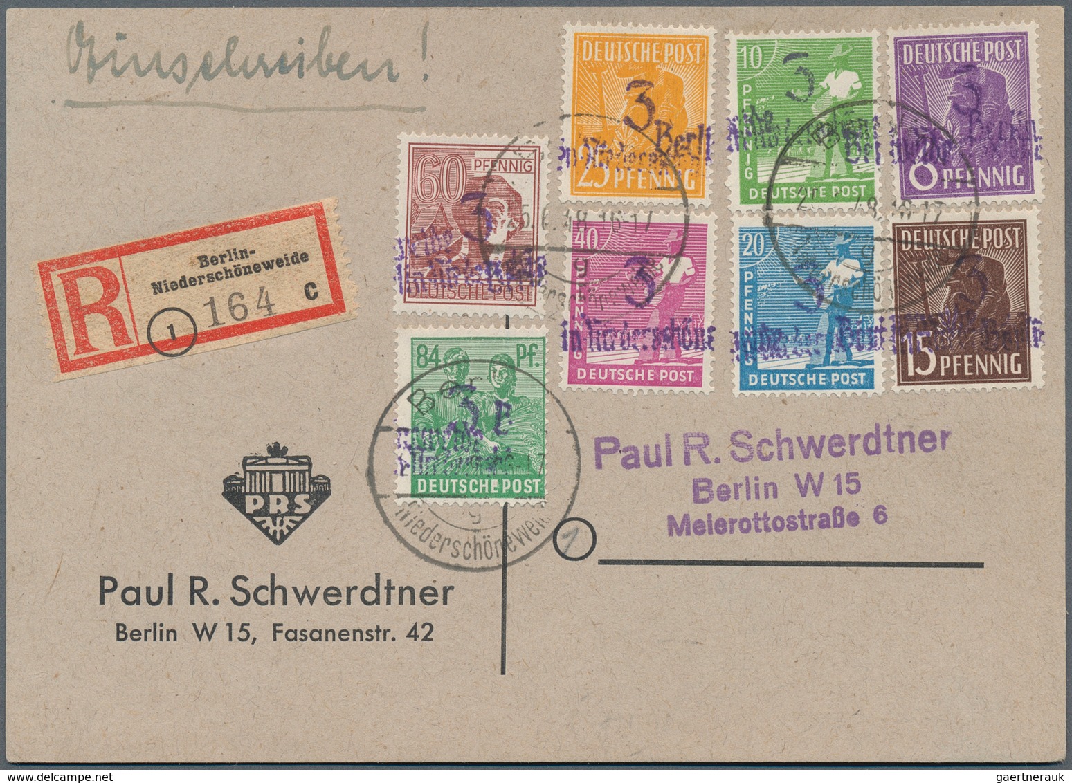 32266 Sowj. Zone - Bezirkshandstempel: 1948, Forschungssammlung Von Bezirkshandstempelmarken Der Zehn Ober - Andere & Zonder Classificatie