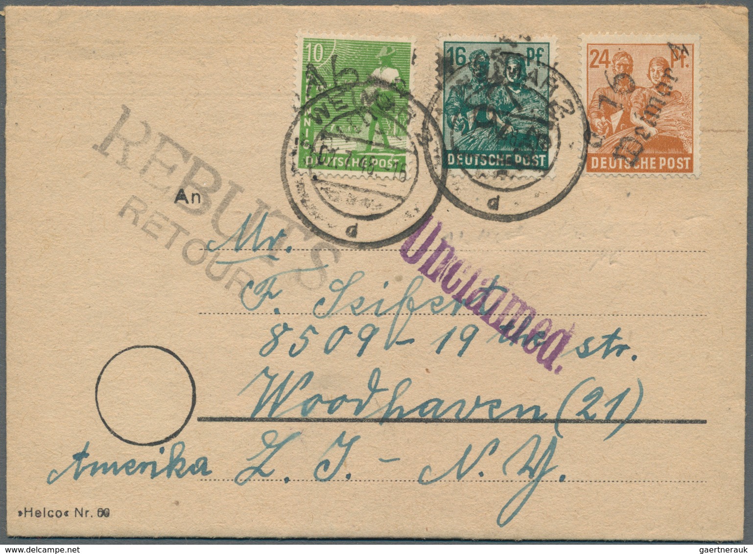 32269 Sowj. Zone - Bezirkshandstempel: 1948, Schöner Posten Von 10 Ehemaligen Einzellos-Belegen Mit Bezirk - Sonstige & Ohne Zuordnung