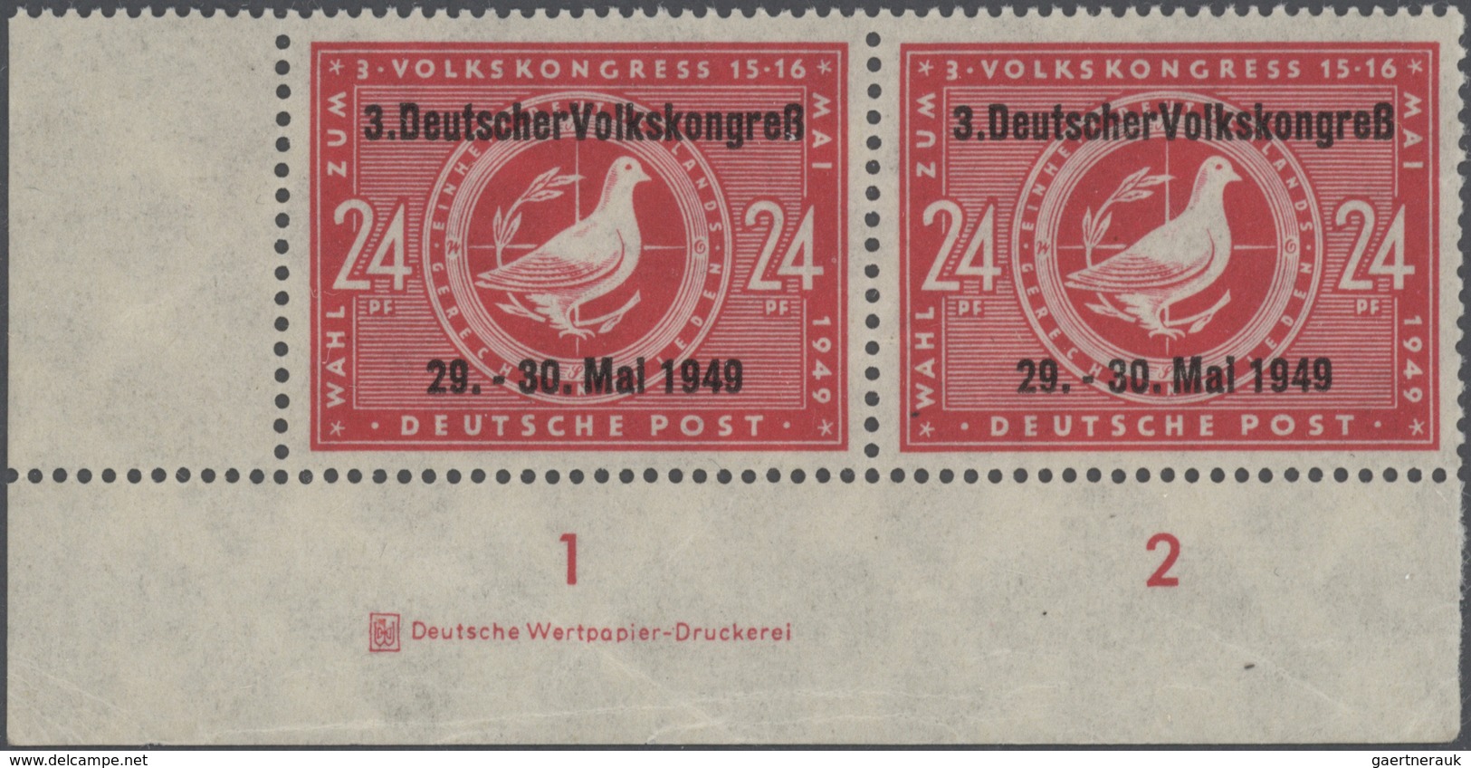 32272 Sowjetische Zone - Allgemeine Ausgaben: 1948/1949, Vorwiegend Postfrische Spezial-Sammlungspartie DV - Andere & Zonder Classificatie