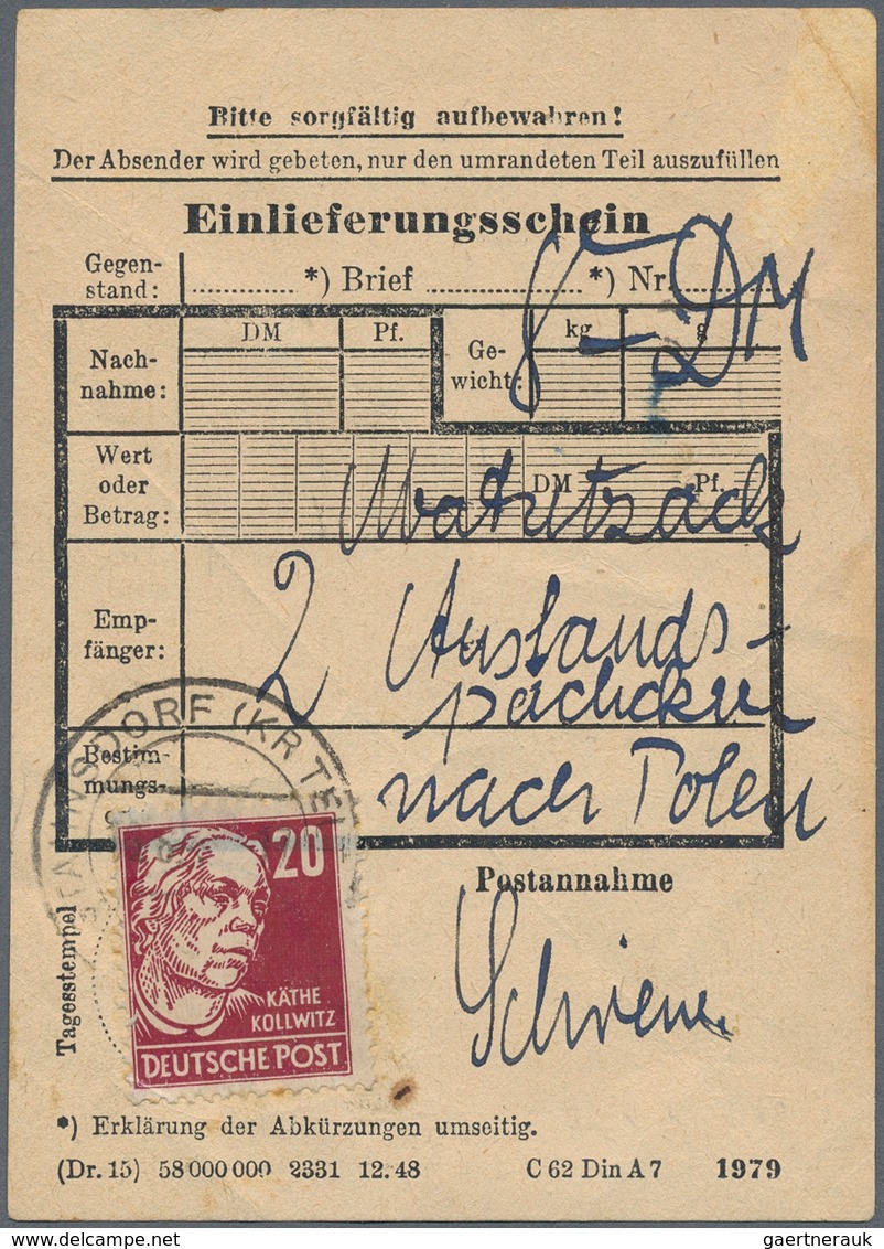 32273 Sowjetische Zone - Allgemeine Ausgaben: 1948, Freimarken Maschinenaufdrucke/Köpfe Einzel- Und Mehrfa - Andere & Zonder Classificatie