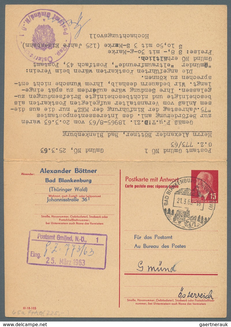 32277 Sowjetische Zone - Ganzsachen: 1945/56, SBZ/DDR, Sehr Gepflegte Doppelt Geführte Sammlung Mit Zahlre - Andere & Zonder Classificatie