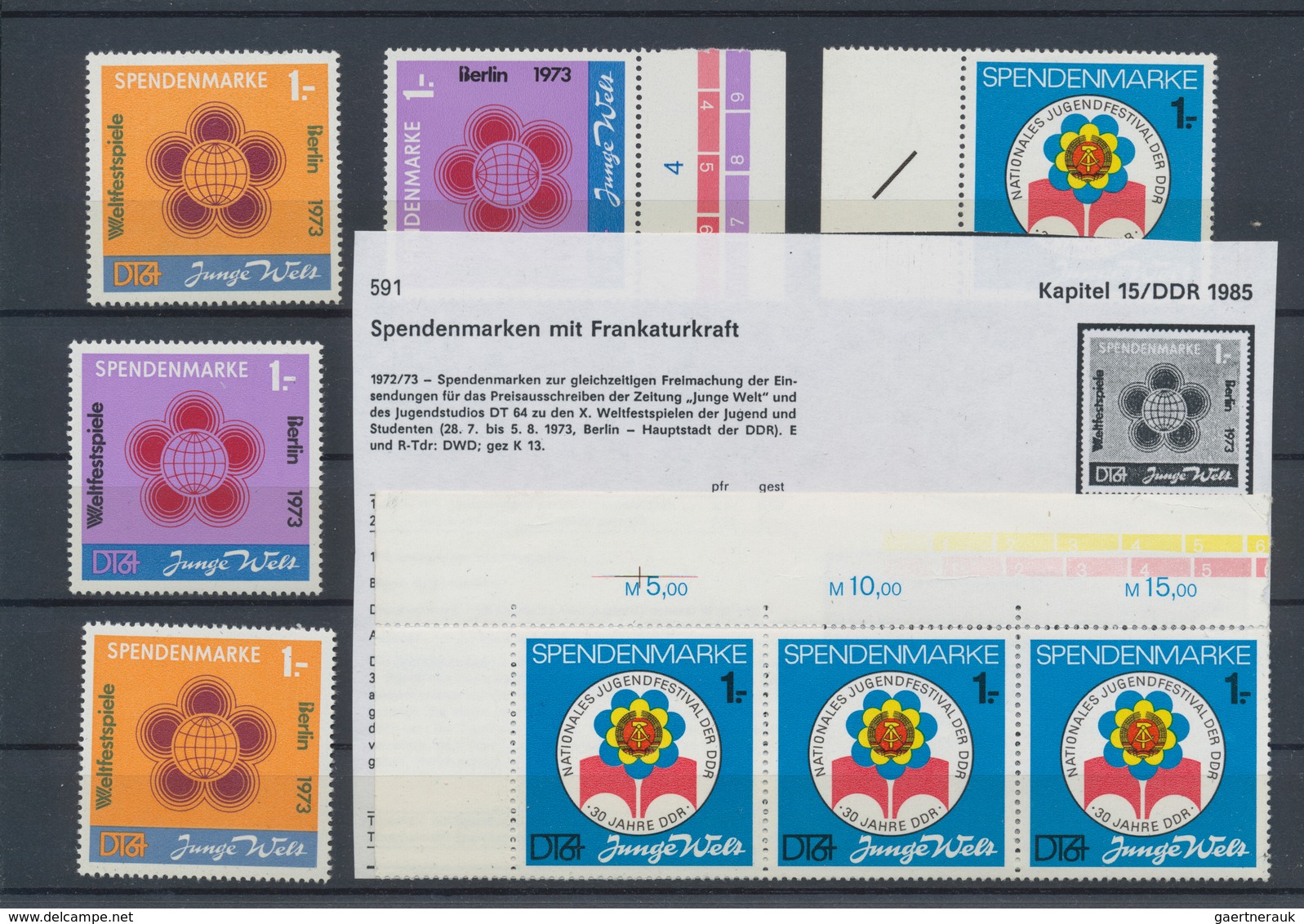 32282 DDR: 1948/87 Ca., Wilder DDR-Posten Ab SBZ Meist Auf Steckkarten Mit Einigen Besonderheiten Wie Z.B. - Andere & Zonder Classificatie