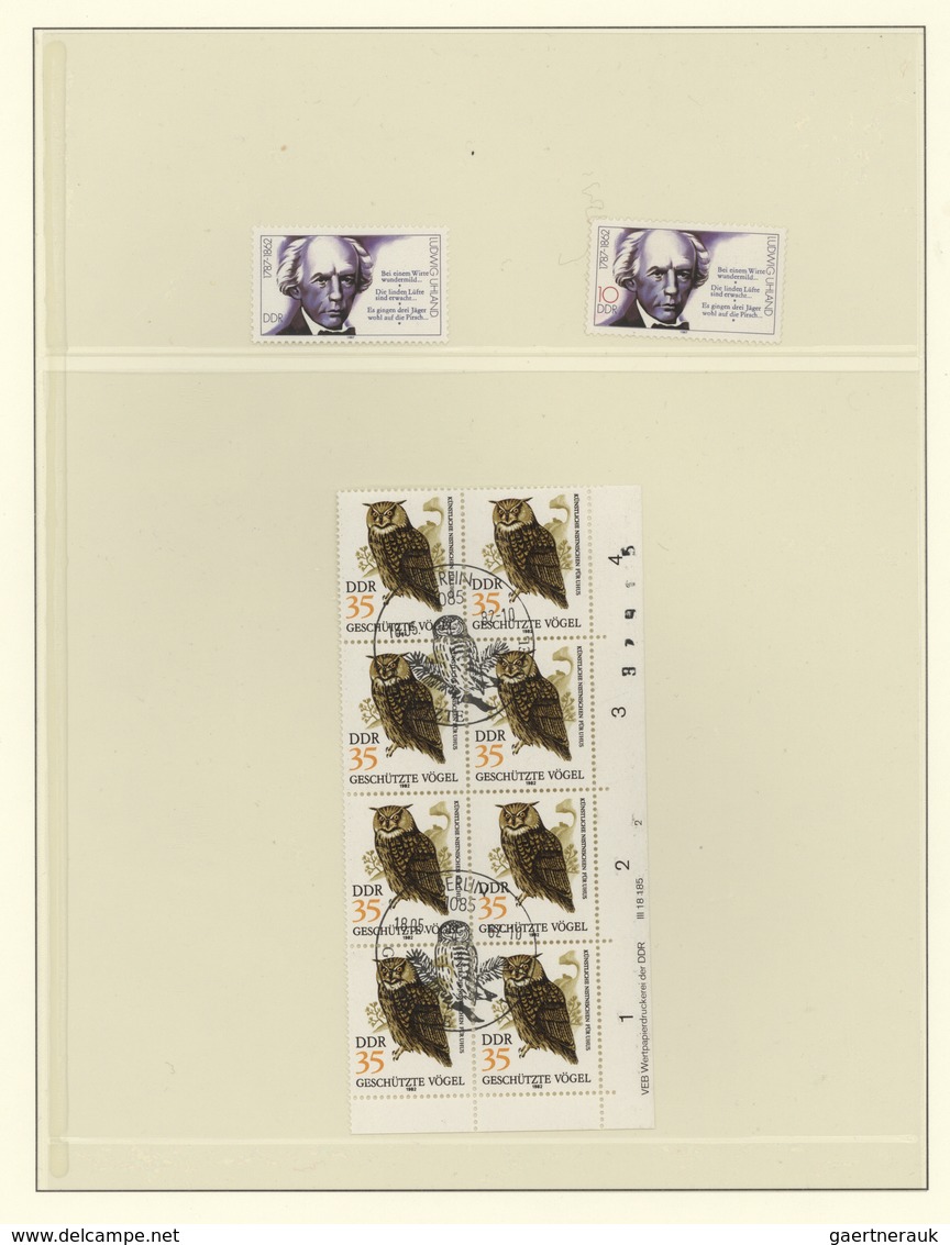 32284 DDR: 1949/1990, ABARTEN, Sammlung Mit Zahlreichen Plattenfehlern, Wasserzeichentypen Und Sonstigen D - Andere & Zonder Classificatie