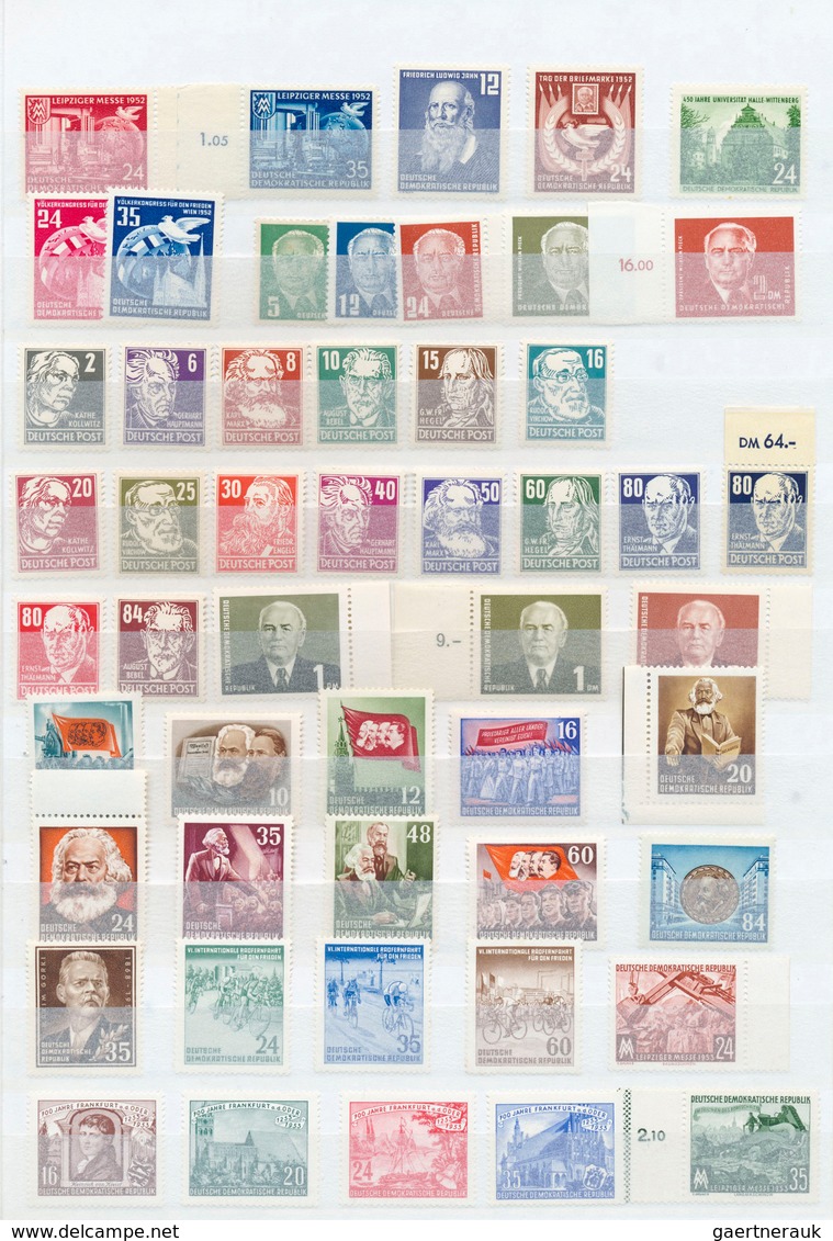 32303 DDR: 1949-1990, Komplette Postfrische Sammlung Sehr Sauber In 2 Einsteckalben, Die Qualität Ist Nahe - Andere & Zonder Classificatie