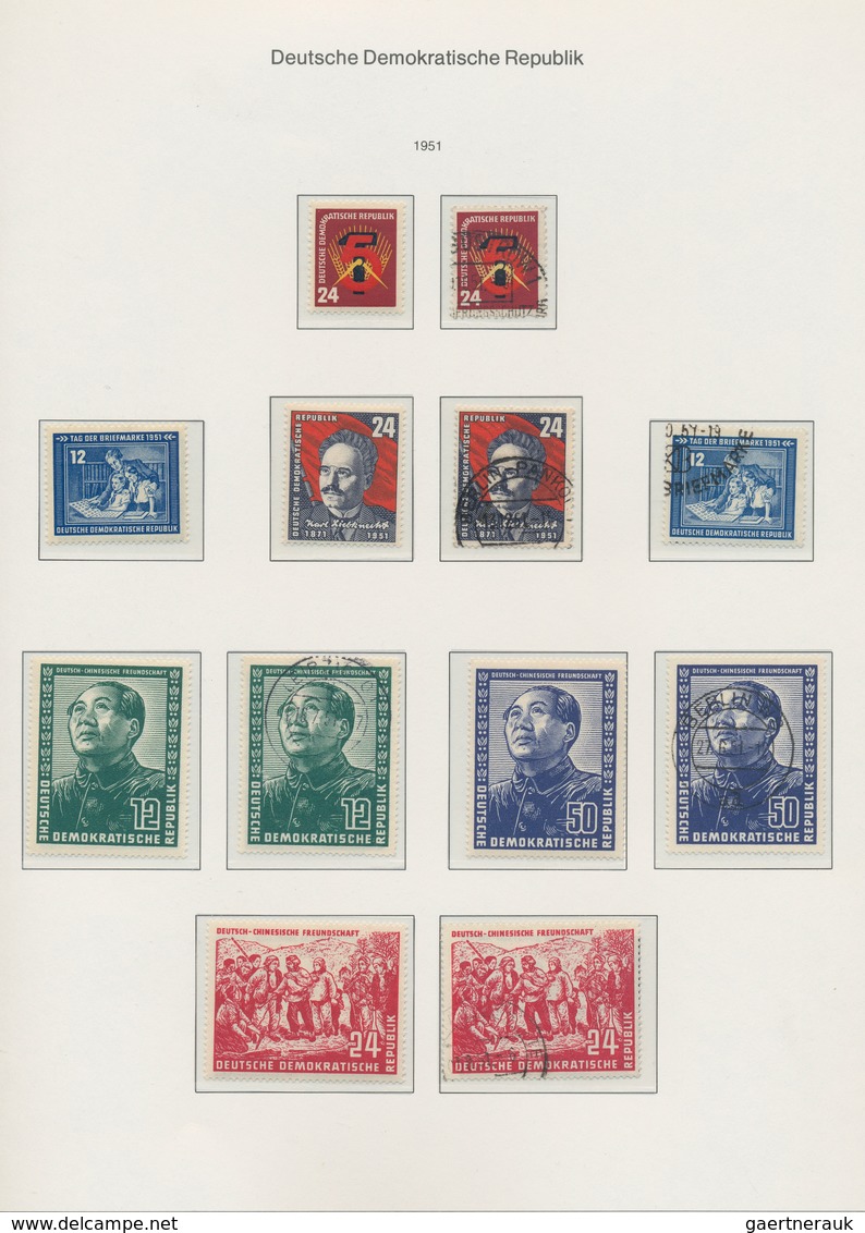 32315 DDR: 1949/1965, Parallel Postfrisch Und Sauber Gestempelt Geführte Sammlung In Zwei KA/BE-bi-collect - Andere & Zonder Classificatie