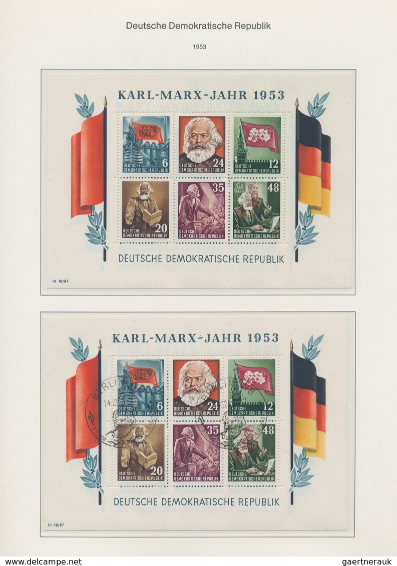 32315 DDR: 1949/1965, Parallel Postfrisch Und Sauber Gestempelt Geführte Sammlung In Zwei KA/BE-bi-collect - Andere & Zonder Classificatie