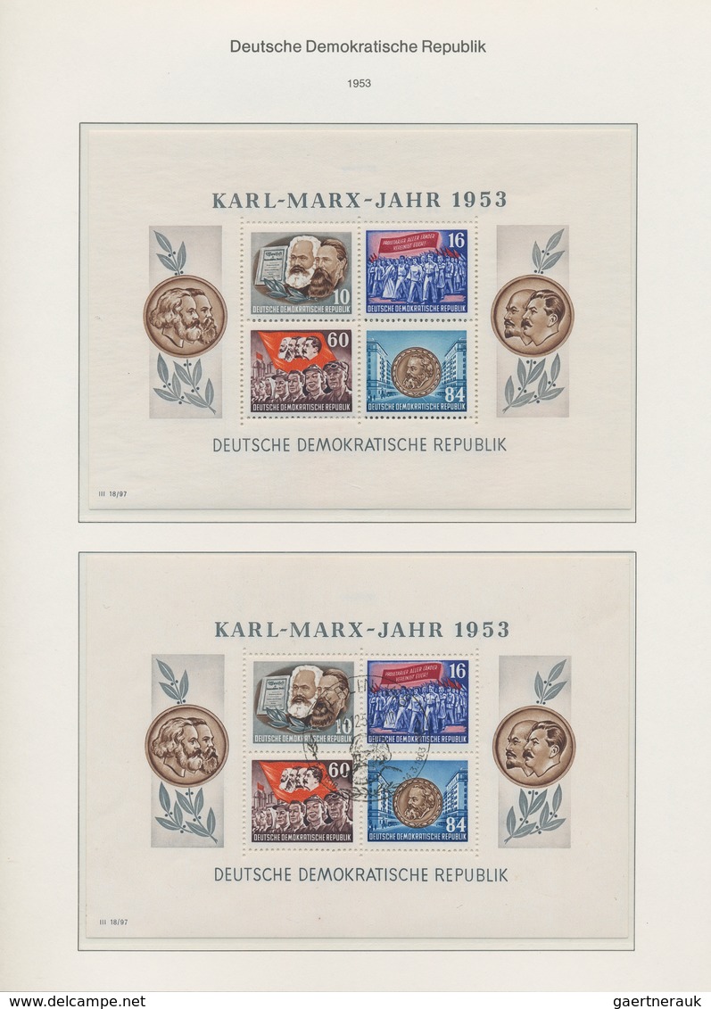 32315 DDR: 1949/1965, parallel postfrisch und sauber gestempelt geführte Sammlung in zwei KA/BE-bi-collect