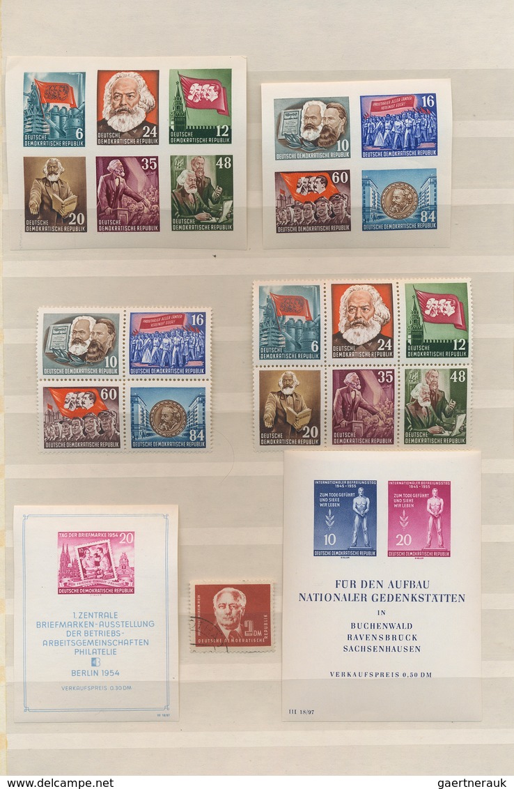 32317 DDR: 1949/1963, postfrische/ungebrauchte Sammlung im Steckbuch mit augensscheinlich allen besseren A