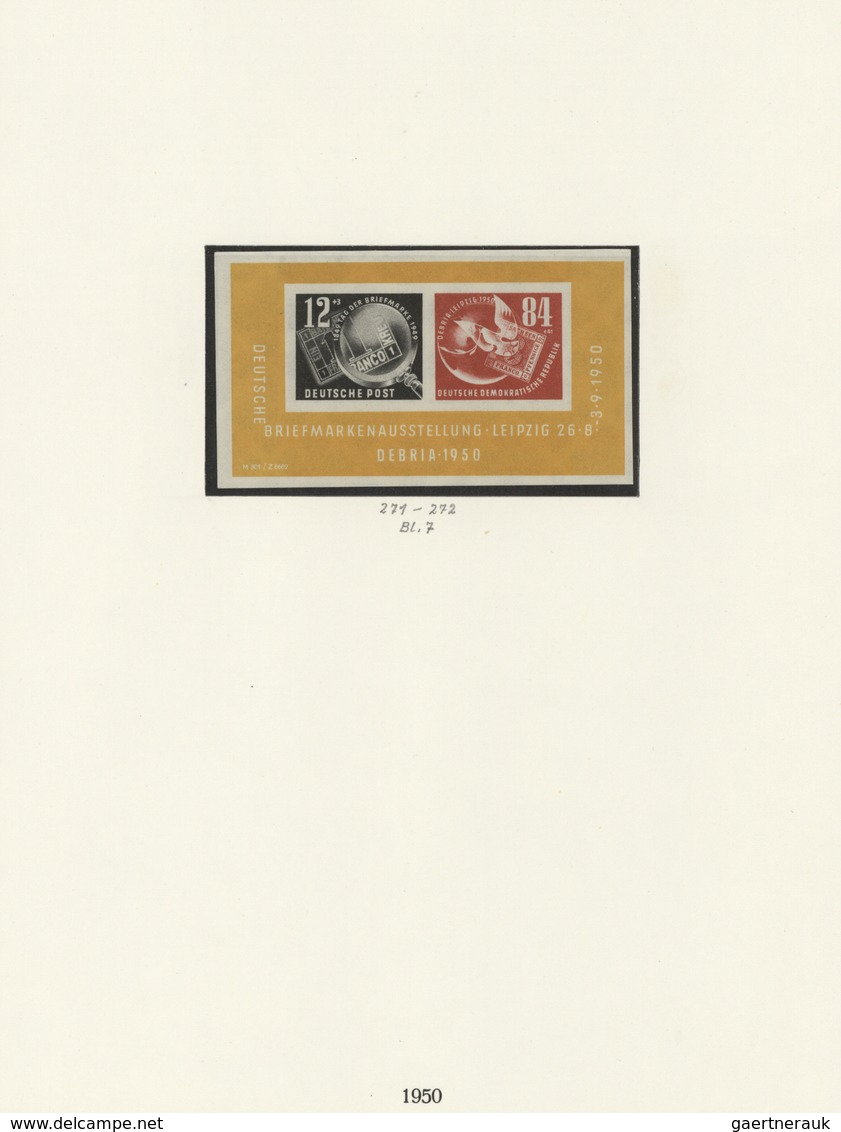 32318 DDR: 1949/1962, Zwei Lindner-Vordruckalben Mit Je Einer Gestempelten Und Postfrischen/ungebrauchten - Andere & Zonder Classificatie