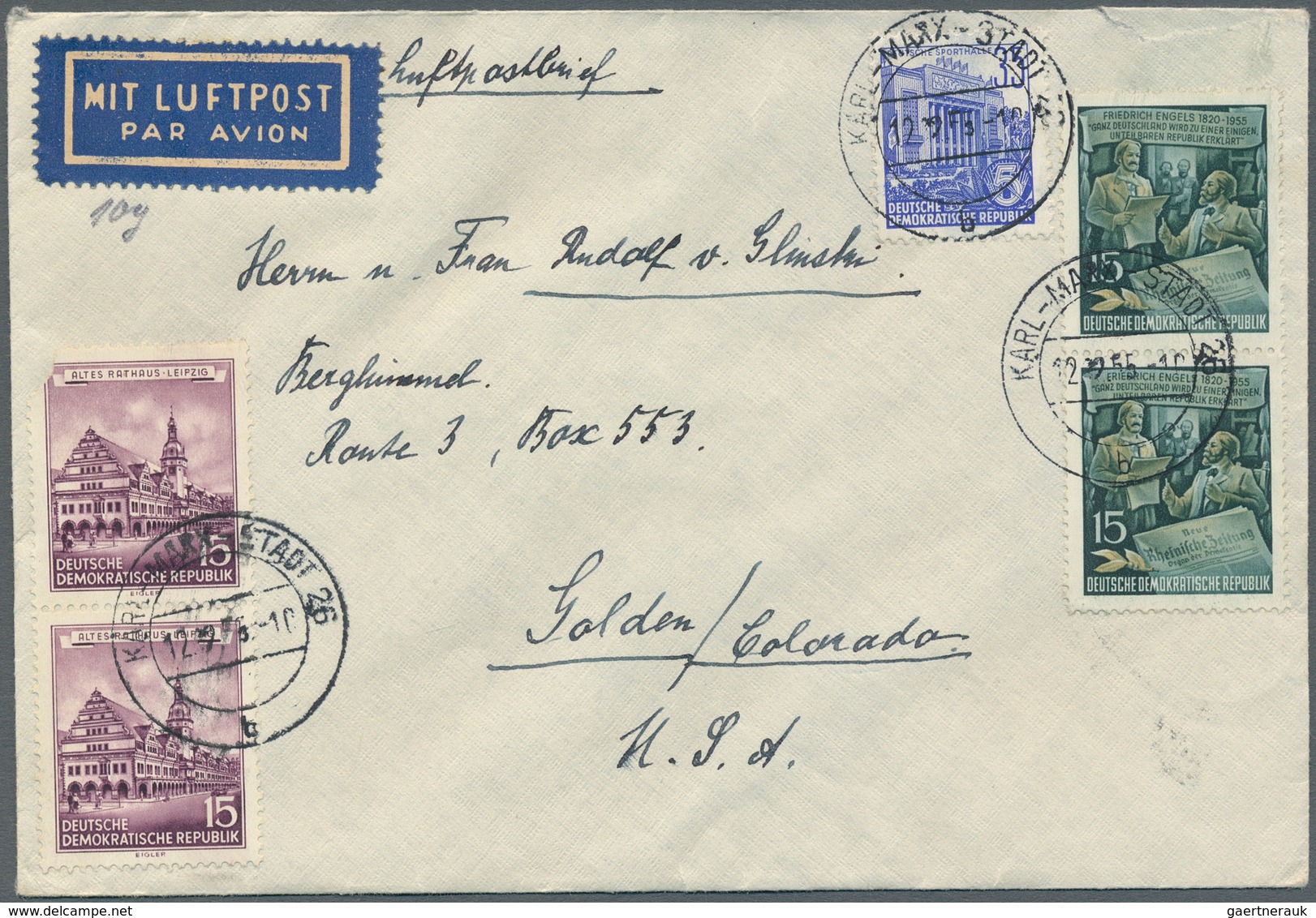 32319 DDR: 1949/1961, vielseitiger Posten von ca. 380 Briefen und Karten aus alter Familien-Korrespondenz,