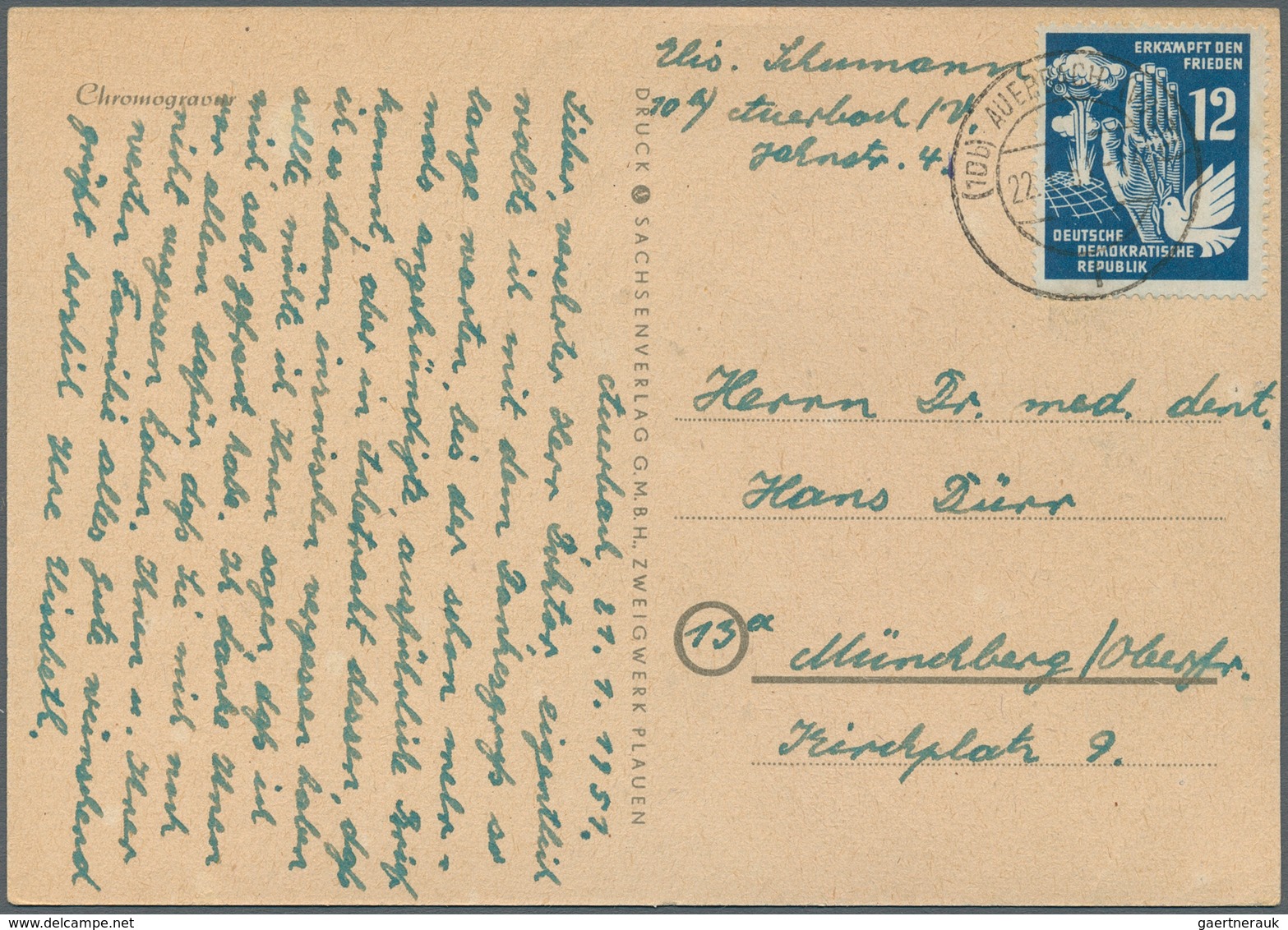 32319 DDR: 1949/1961, vielseitiger Posten von ca. 380 Briefen und Karten aus alter Familien-Korrespondenz,