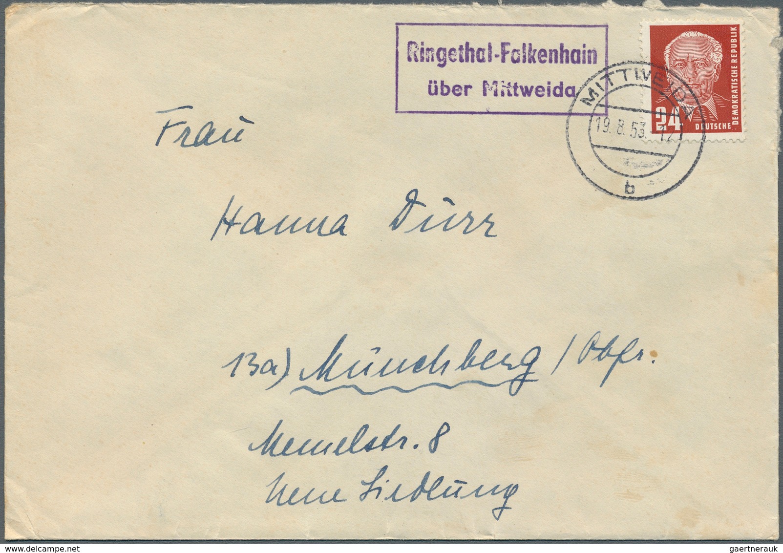 32319 DDR: 1949/1961, vielseitiger Posten von ca. 380 Briefen und Karten aus alter Familien-Korrespondenz,