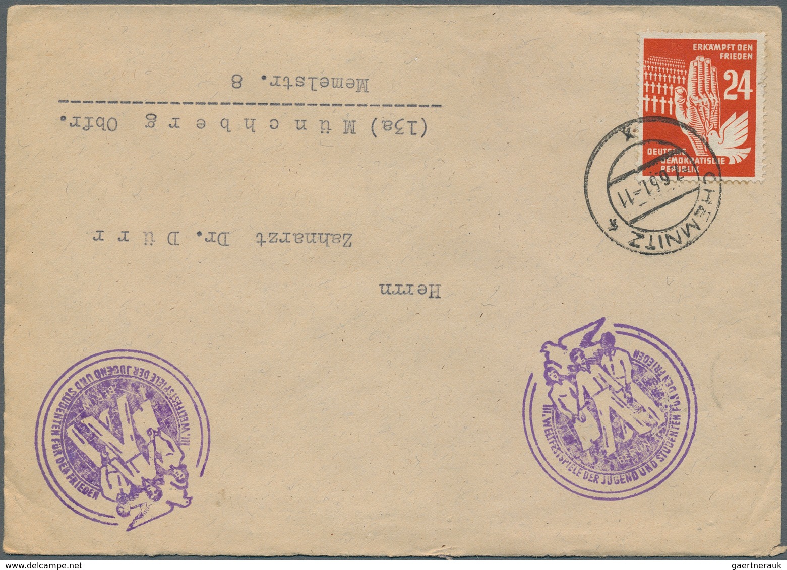 32319 DDR: 1949/1961, vielseitiger Posten von ca. 380 Briefen und Karten aus alter Familien-Korrespondenz,