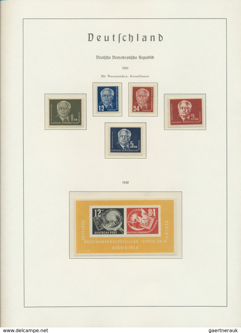 32321 DDR: 1949/1960, In Den Hauptnummern Komplette Postfrische Sammlung Auf Leuchtturm-Falzlos-Vordruckbl - Sonstige & Ohne Zuordnung