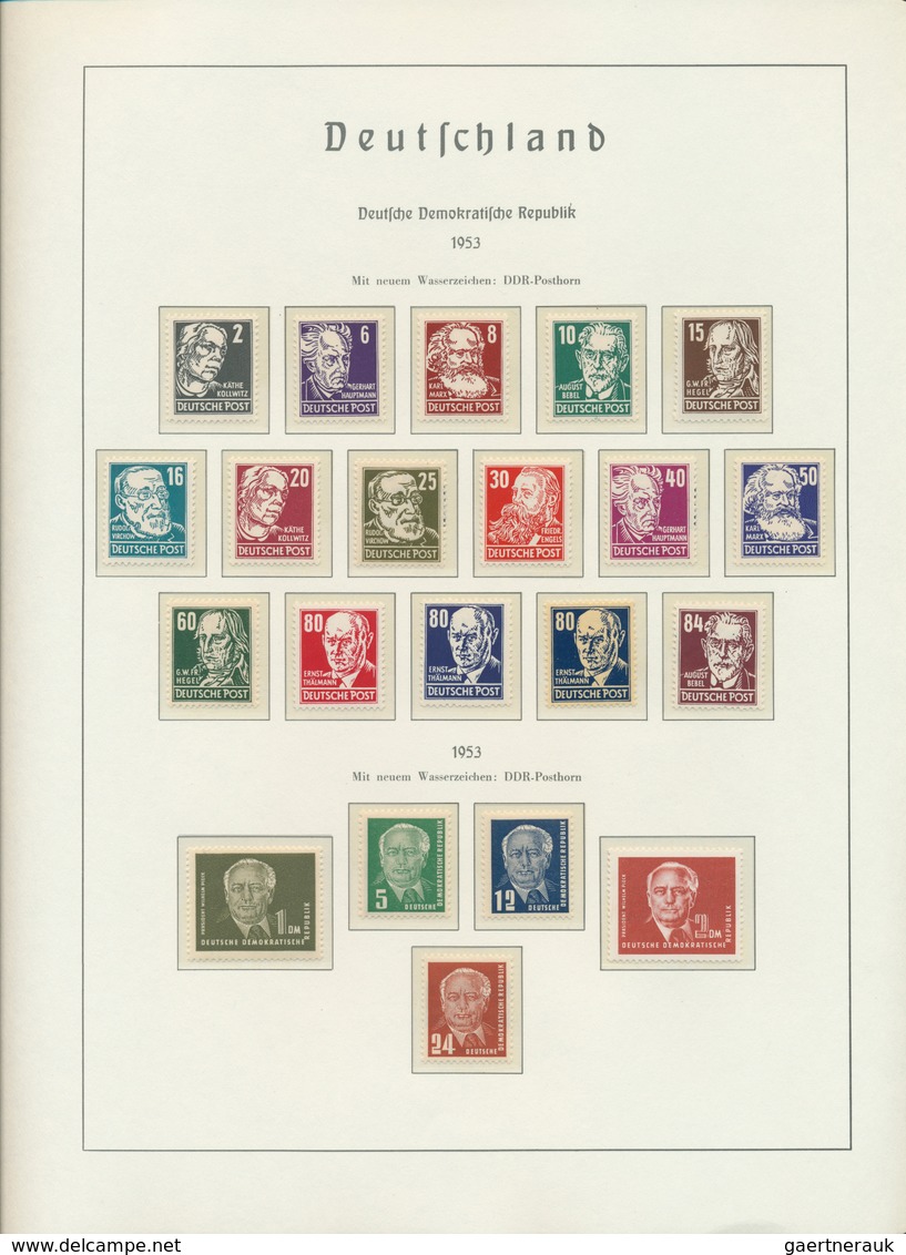 32321 DDR: 1949/1960, In Den Hauptnummern Komplette Postfrische Sammlung Auf Leuchtturm-Falzlos-Vordruckbl - Andere & Zonder Classificatie
