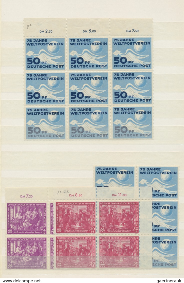 32322 DDR: 1949/1956, Postfrische Zusammenstellung Von Nur Mittleren Und Besseren Ausgaben, Meist Sonderma - Andere & Zonder Classificatie