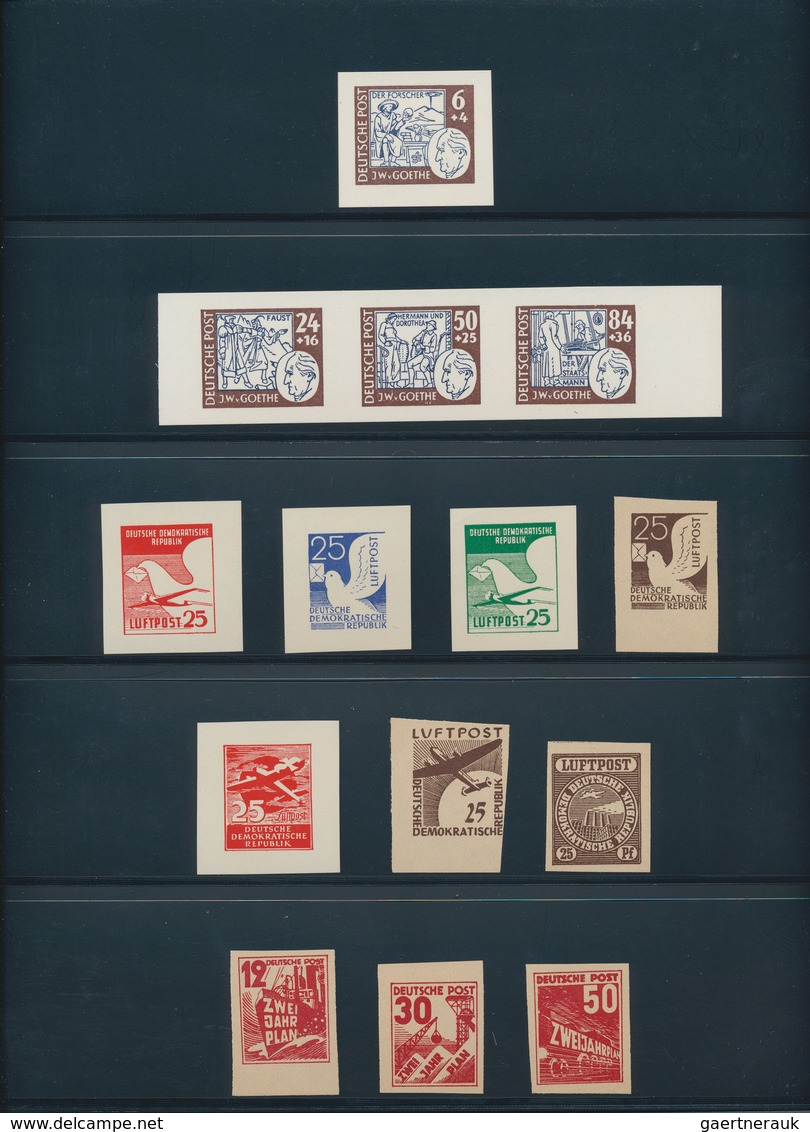 32326 DDR: 1949/55 Ca., Sammlung Von 96 Entwürfen Bzw. Essays Zu Geplanten Ausgaben Zum Goethejahr, Zweija - Sonstige & Ohne Zuordnung