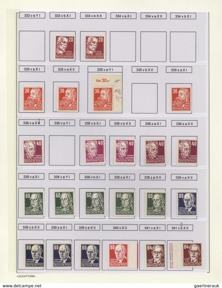 32335 DDR: 1950/1989, Postfrische Spezial-Sammlungspartie Von Farb-, Gummi- Und Wasserzeichenvarianten Mit - Andere & Zonder Classificatie