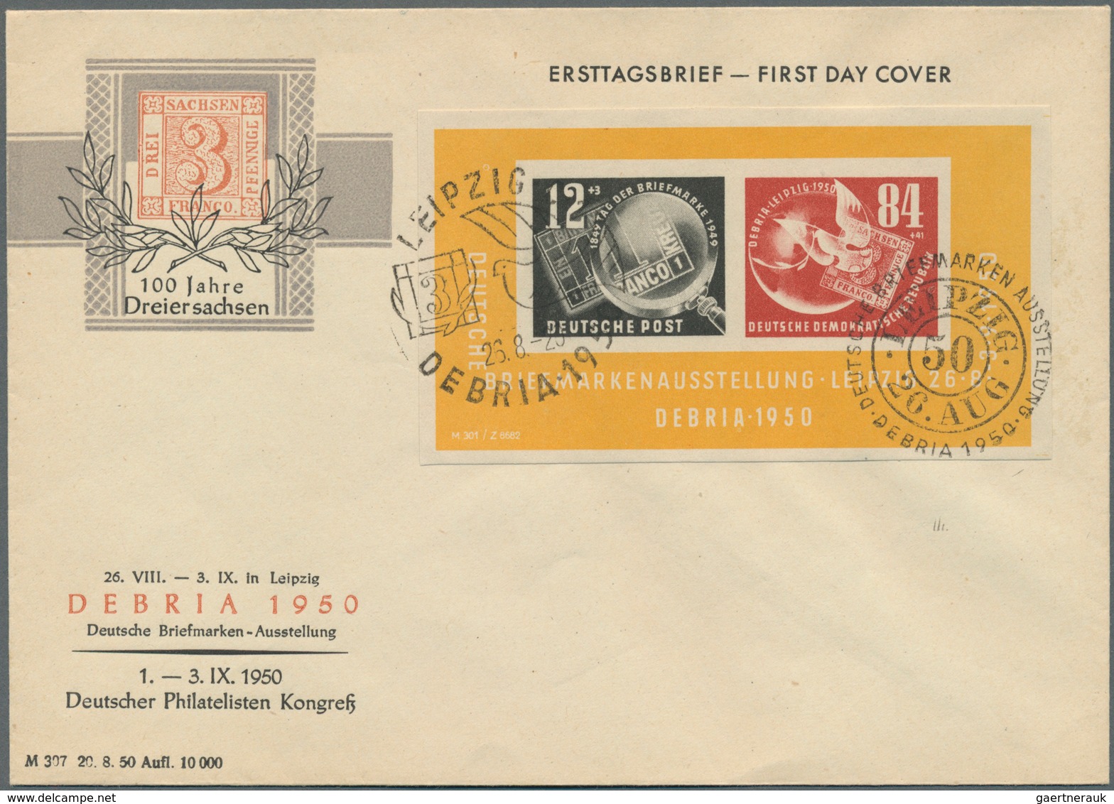 32340 DDR: 1950/1952. Lot Mit 11 Versch. FDC, Dabei DEBRIA-Block, Gottwald (302), Persönlichkeiten (311/14 - Andere & Zonder Classificatie