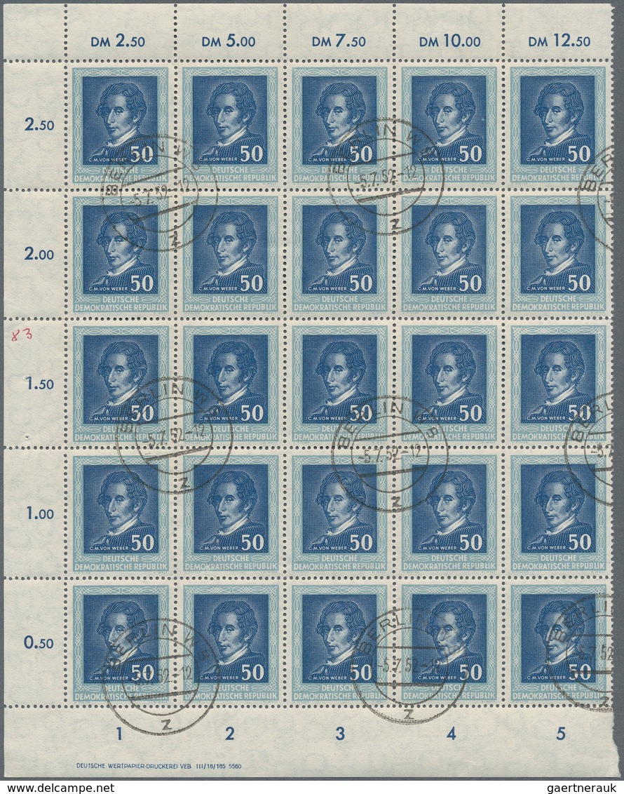 32346 DDR: 1952/1953, Saubere Partie Von Gefälligkeitsentwerteten Einheiten (meist Mit Originalgummi), Dab - Andere & Zonder Classificatie