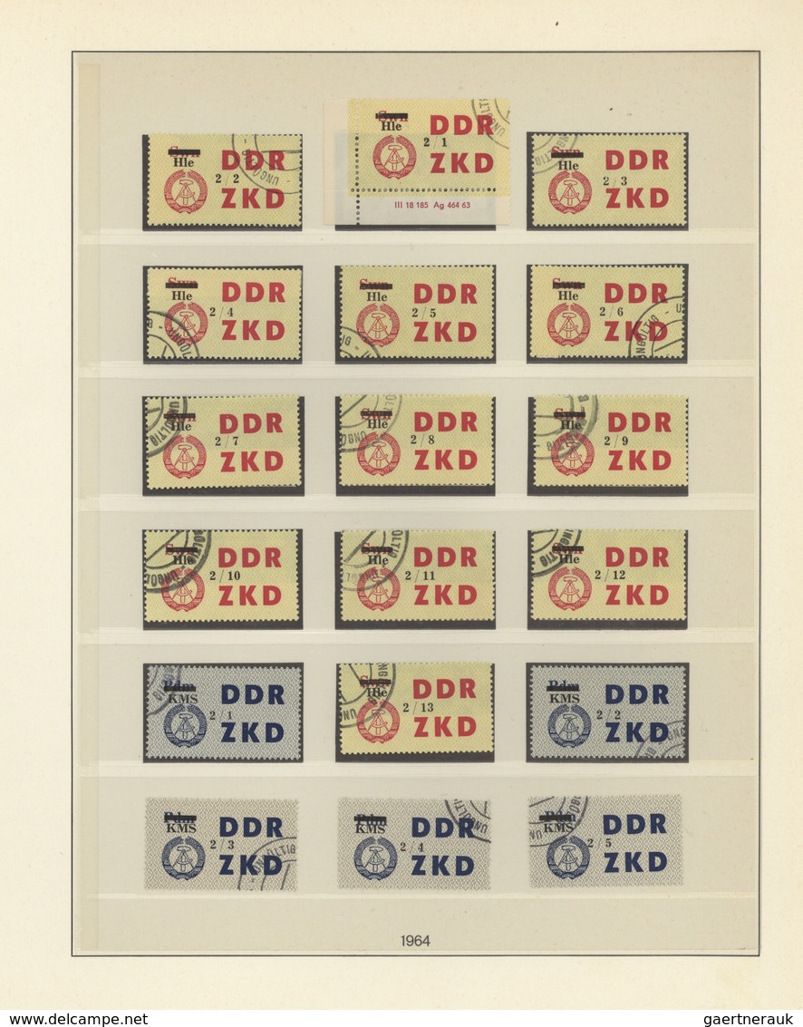 32354 DDR: 1956/64, Dienstmarken-Spezialsammlung A-D Mit Etlichen Guten Stücken Wie Laufkontrollzettel, Bi - Andere & Zonder Classificatie