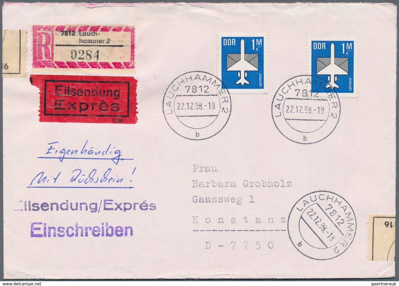 32355 DDR: 1957/1990, Freimarken Einzel- und Mehrfachfrankaturen: gehaltvolle Spezialsammlung mit über 500