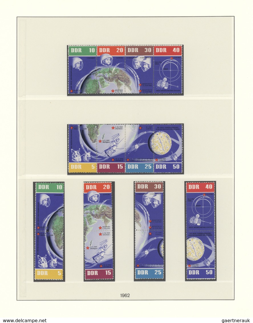 32376 DDR - Zusammendrucke: 1955/1990, postfrische Qualitäts-Sammlung in drei Lindner-Falzlos-T-Vordruckal