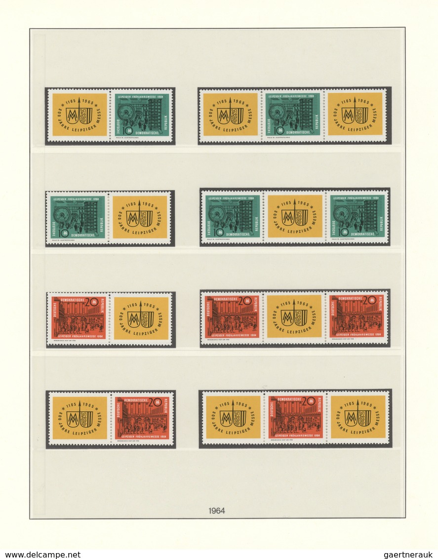 32376 DDR - Zusammendrucke: 1955/1990, postfrische Qualitäts-Sammlung in drei Lindner-Falzlos-T-Vordruckal