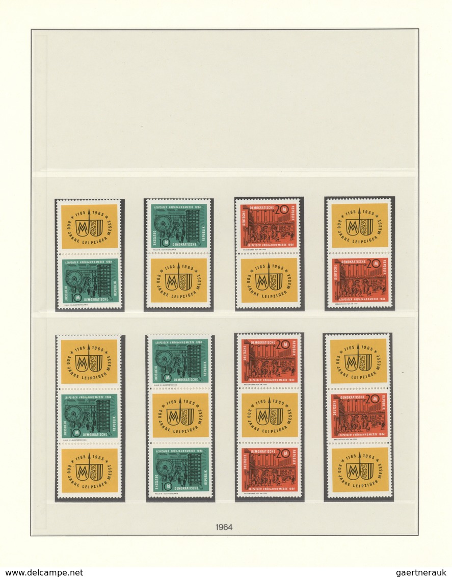 32376 DDR - Zusammendrucke: 1955/1990, postfrische Qualitäts-Sammlung in drei Lindner-Falzlos-T-Vordruckal