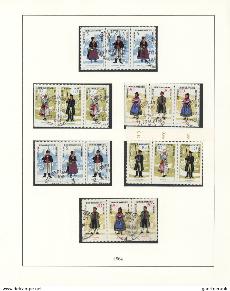 32377 DDR - Zusammendrucke: 1955/1990, Reichhaltige Gestempelte Und Teils Auch Postfrische Sammlung Der Zu - Se-Tenant