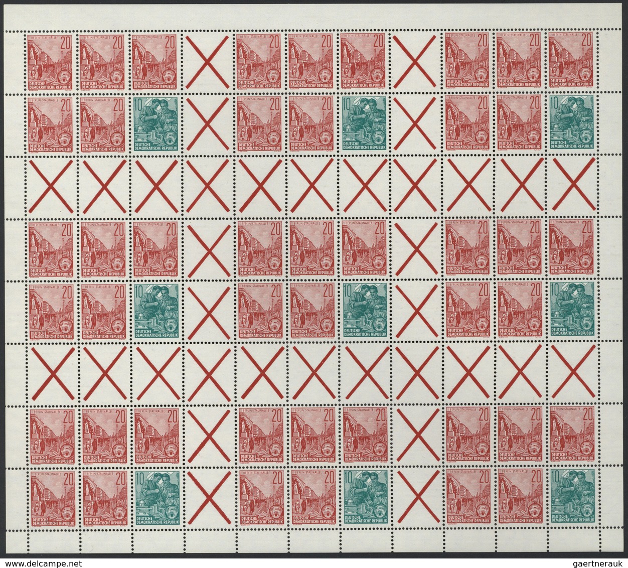 32382 DDR - Zusammendrucke: 1960, Fünfjahrplan, Alle 3 Markenheftchenbogen (MiNr. 7/9), Dabei MiNr. 7 Auf - Se-Tenant