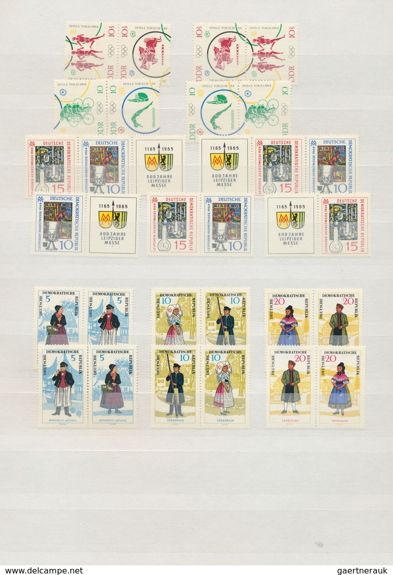 32383 DDR - Zusammendrucke: 1962/1966, postfrische Qualitäts-Sammlung der Zusammendruck-Kombinationen mit